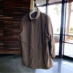 FLEET STREET~WOMEN’S FAUX SUEDE COAT/JACKET~ZIP/SNAP FRONT~TRENCH STYLE~NICE~UTC